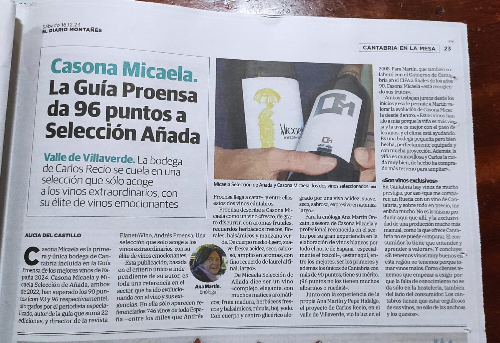 la guia Proensa da 96 puntosa Seleccin Aada